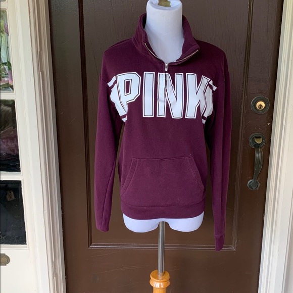 Pink Victoria’s Secret quarter zip sweatshirt - Picture 2 of 5